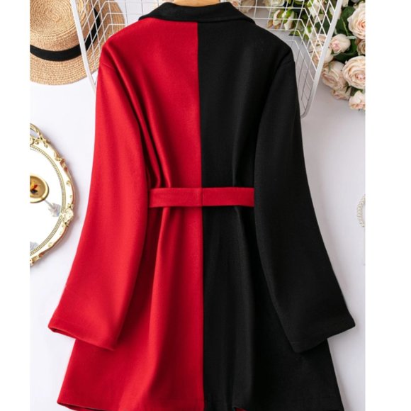 Black And Red Winter Coat Stunning Last One 54 Bust 2X NWT Showstopper - Picture 5 of 5